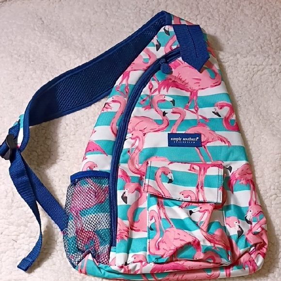Simply Southern Kids Pink Flamingo Backpack - Picture 1 of 10